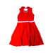 A Red Sleeveless Dresses from Jacadi in size 8Y for girl. (Back View)