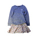 A Blue Sweater Dresses from Polo Ralph Lauren in size 7Y for girl. (Front View)