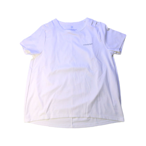 A White Short Sleeve T Shirts from Moody Tiger in size 7Y for girl. (Front View)