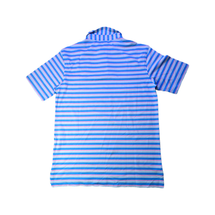 A Blue Short Sleeve Polos from Peter Millar in size 9Y for boy. (Back View)