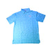 A Blue Short Sleeve Polos from Peter Millar in size 9Y for boy. (Front View)