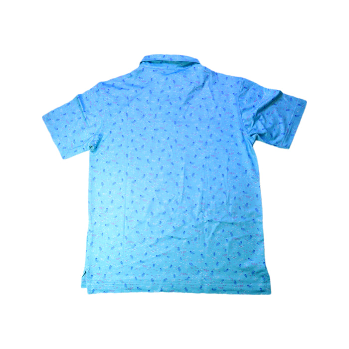 A Blue Short Sleeve Polos from Peter Millar in size 9Y for boy. (Back View)