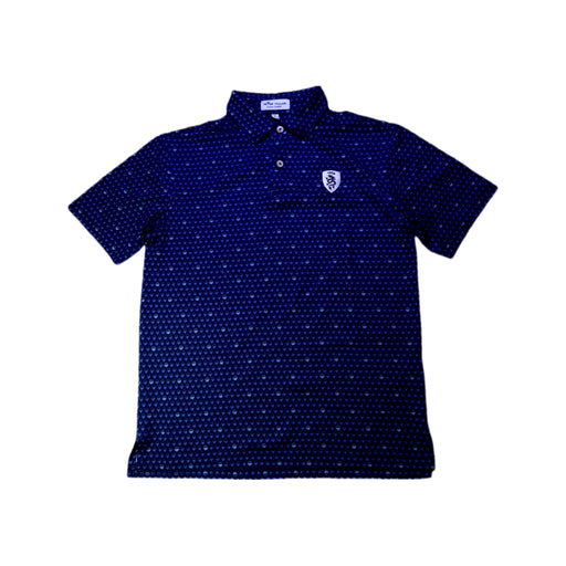 A Navy Short Sleeve Polos from Peter Millar in size 9Y for boy. (Front View)