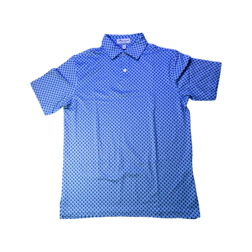 A Blue Short Sleeve Polos from Peter Millar in size 9Y for boy. (Front View)