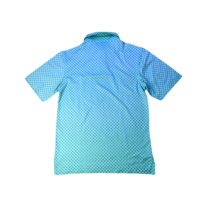 A Blue Short Sleeve Polos from Peter Millar in size 7Y for boy. (Back View)