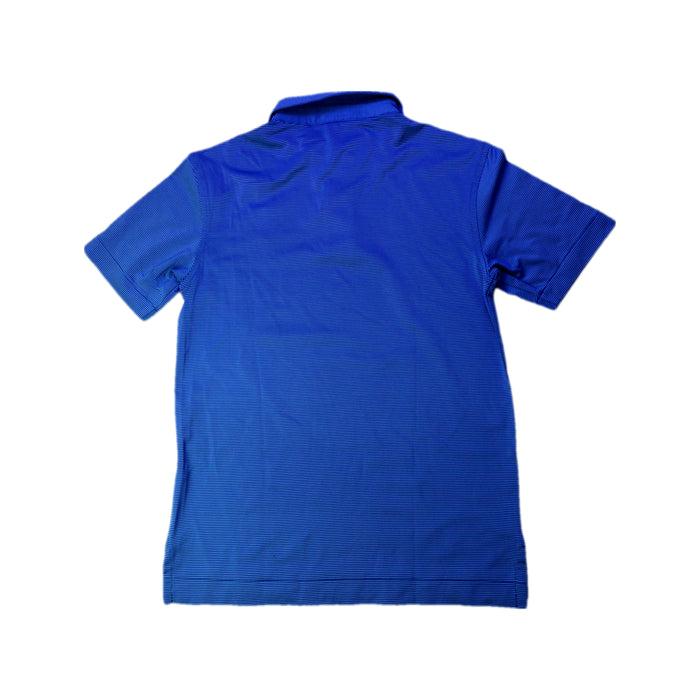 A Blue Short Sleeve Polos from Peter Millar in size 7Y for boy. (Back View)