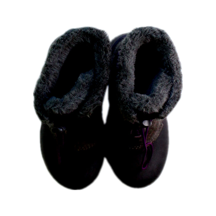 A Grey Winter Boots from Columbia in size 7Y for girl. (Back View)