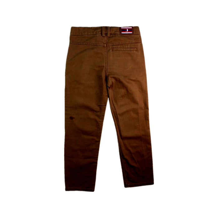 A Brown Casual Pants from Jacadi in size 7Y for boy. (Back View)