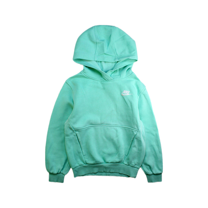 A Teal Hooded Sweatshirts from Nike in size 8Y for neutral. (Front View)
