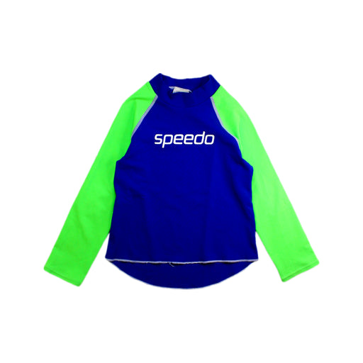 A Blue Rash Guards from Speedo in size 7Y for neutral. (Front View)