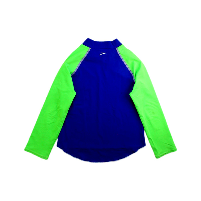 A Blue Rash Guards from Speedo in size 7Y for neutral. (Back View)