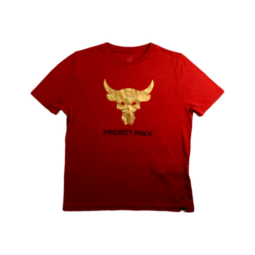 A Red Short Sleeve T Shirts from Under Armour in size 7Y for boy. (Front View)