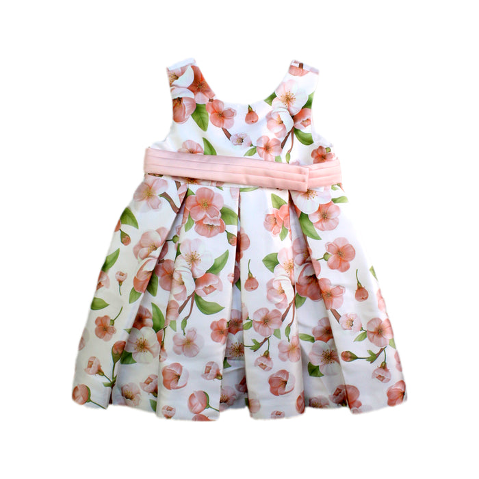 A White Sleeveless Dresses from Abel & Lula in size 3T for girl. (Front View)
