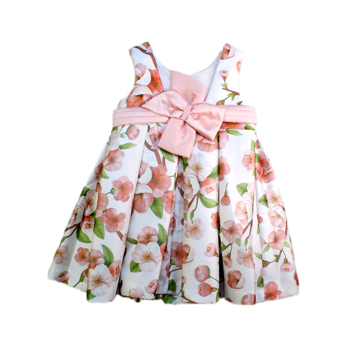 A White Sleeveless Dresses from Abel & Lula in size 3T for girl. (Back View)