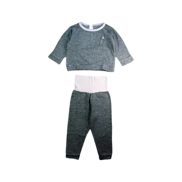 A Grey Pants Sets from Petit Bateau in size 2T for neutral. (Front View)