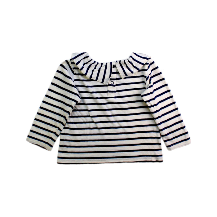 A White Long Sleeve Tops from Petit Bateau in size 12-18M for girl. (Back View)