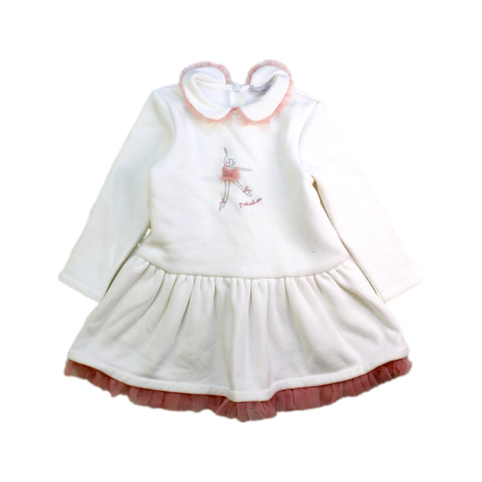 A White Long Sleeve Dresses from Patachou in size 2T for girl. (Front View)