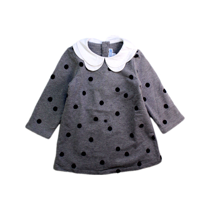 A Grey Long Sleeve Dresses from Jacadi in size 18-24M for girl. (Front View)