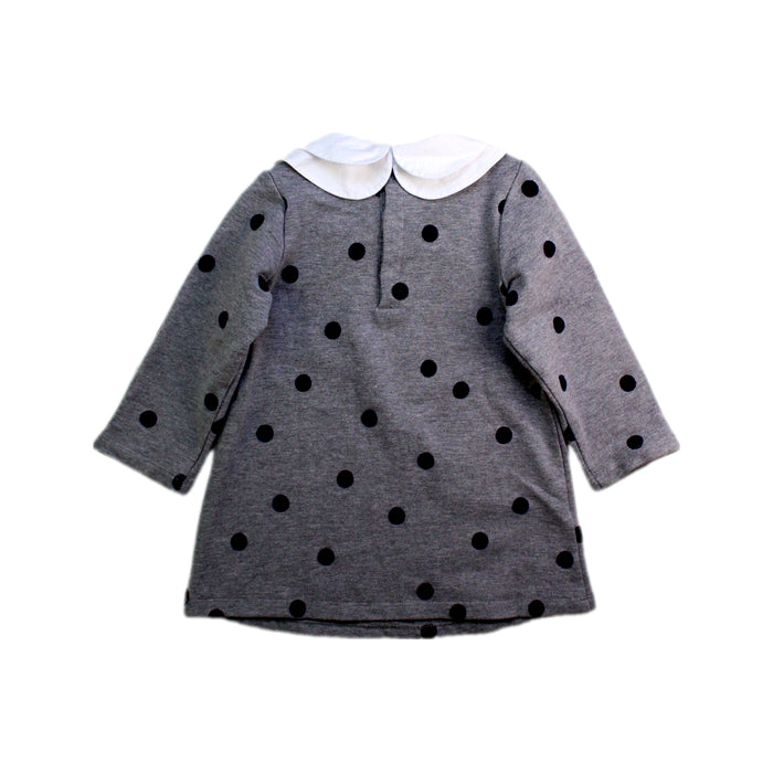A Grey Long Sleeve Dresses from Jacadi in size 18-24M for girl. (Back View)
