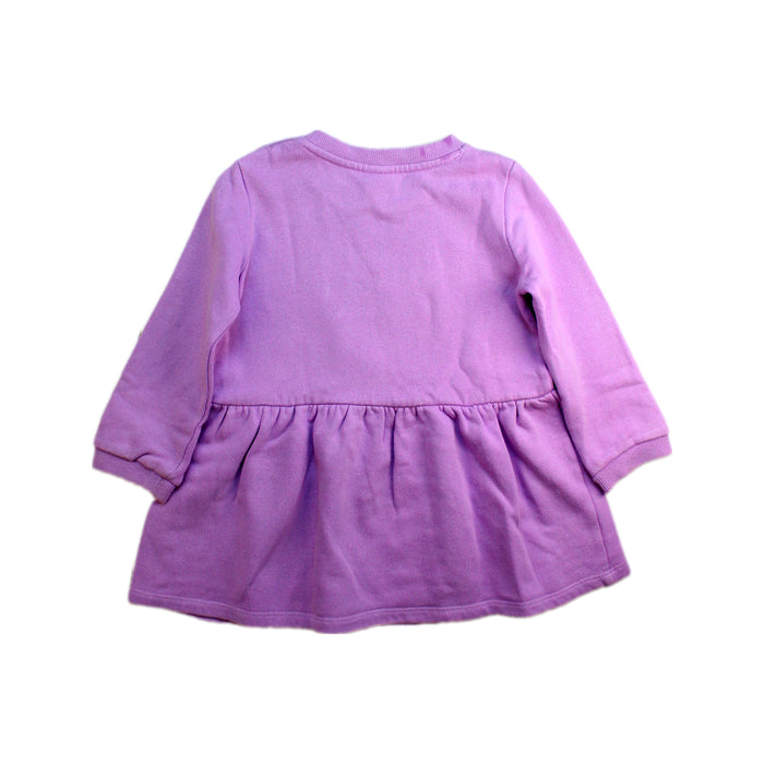 A Purple Long Sleeve Dresses from Seed in size 12-18M for girl. (Back View)