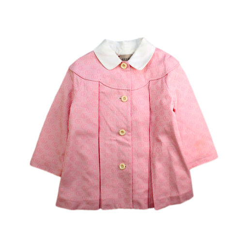 A Pink Coats from Gucci in size 18-24M for girl. (Front View)