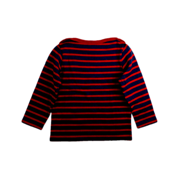 A Navy Long Sleeve T Shirts from Petit Bateau in size 3T for boy. (Back View)