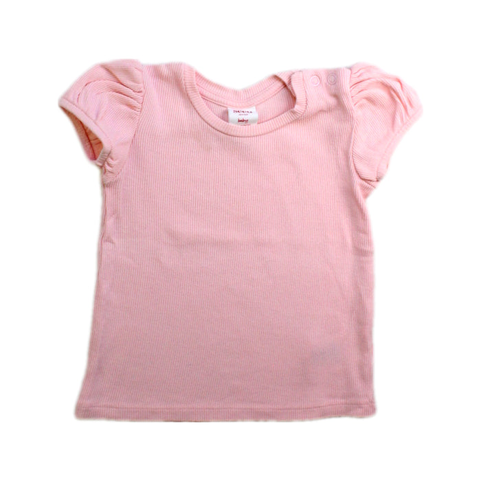 A Pink Short Sleeve Tops from Seed in size 12-18M for girl. (Front View)