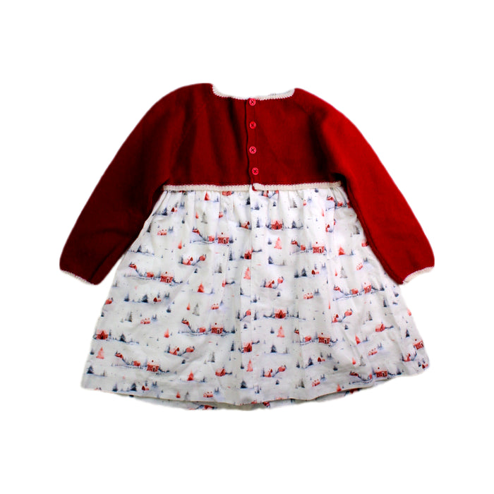A Red Long Sleeve Dresses from Paz Rodriguez in size 3T for girl. (Back View)