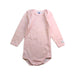 A Pink Long Sleeve Bodysuits from Petit Bateau in size 12-18M for girl. (Front View)
