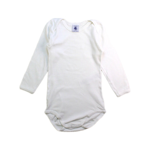 A White Long Sleeve Bodysuits from Petit Bateau in size 18-24M for neutral. (Front View)