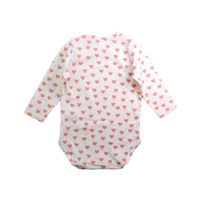 A White Long Sleeve Bodysuits from Seed in size 6-12M for girl. (Back View)