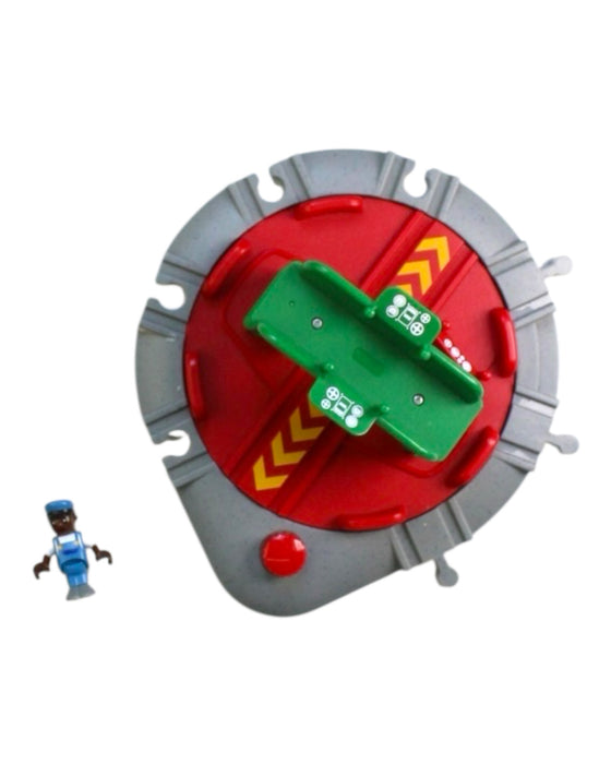 A Red Cars Trucks Trains & Remote Control from Brio in size 3T for boy. (Front View)