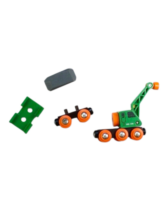 A Green Cars Trucks Trains & Remote Control from Brio in size 3T for boy. (Back View)