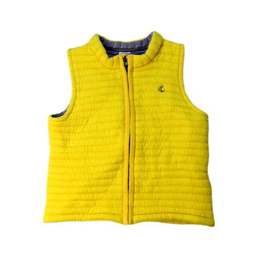 A Yellow Outerwear Vests from Petit Bateau in size 2T for boy. (Front View)