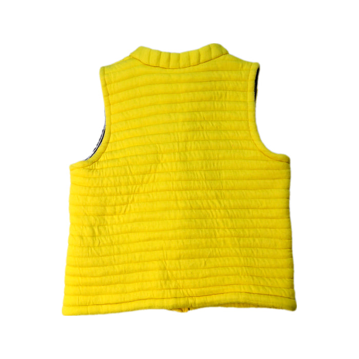 A Yellow Outerwear Vests from Petit Bateau in size 2T for boy. (Back View)