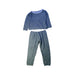 A Blue Pyjama Sets from Petit Bateau in size 6T for neutral. (Front View)