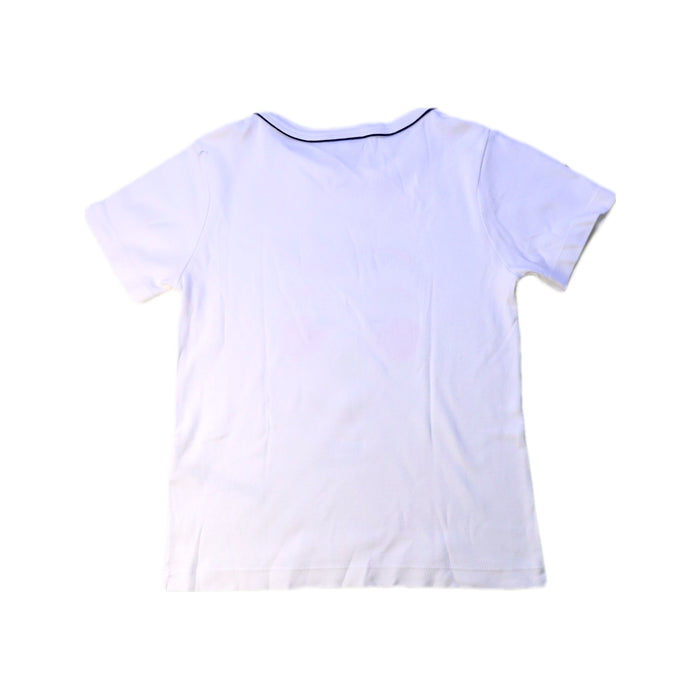 A White Short Sleeve T Shirts from Petit Bateau in size 6T for girl. (Back View)
