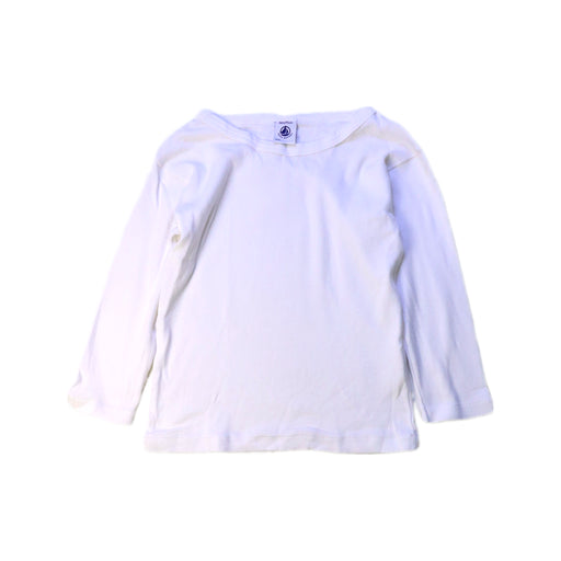 A White Long Sleeve T Shirts from Petit Bateau in size 3T for girl. (Front View)