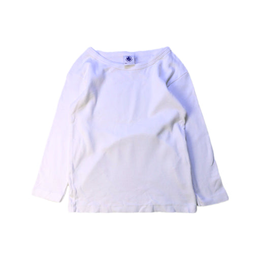 A White Long Sleeve Tops from Petit Bateau in size 3T for girl. (Front View)