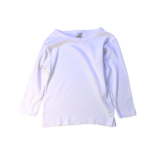 A White Long Sleeve T Shirts from Petit Bateau in size 3T for girl. (Front View)