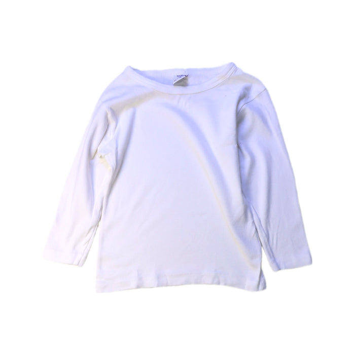 A White Long Sleeve T Shirts from Petit Bateau in size 3T for girl. (Front View)