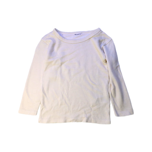 A White Long Sleeve Tops from Petit Bateau in size 3T for girl. (Front View)
