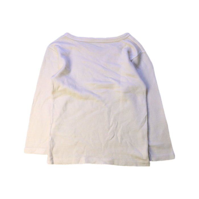 A White Long Sleeve Tops from Petit Bateau in size 3T for girl. (Back View)