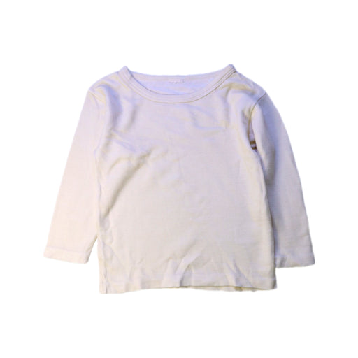 A White Long Sleeve Tops from Petit Bateau in size 3T for girl. (Front View)