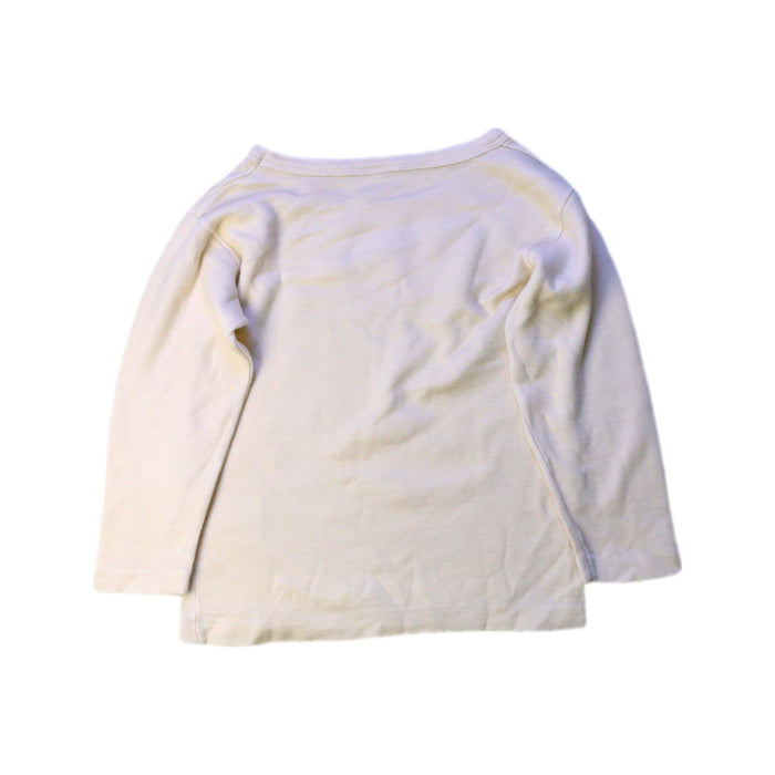 A White Long Sleeve Tops from Petit Bateau in size 3T for girl. (Back View)