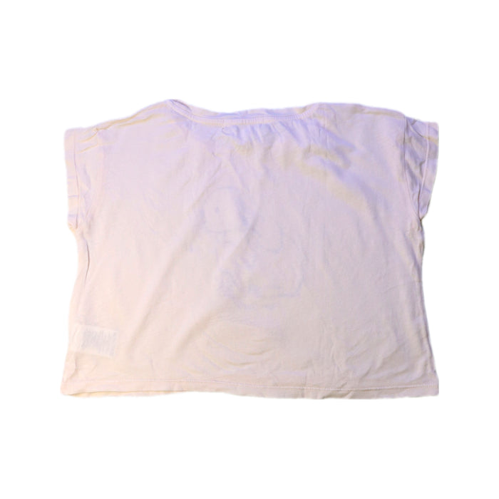 A White Short Sleeve T Shirts from Emile et Ida in size 4T for girl. (Back View)