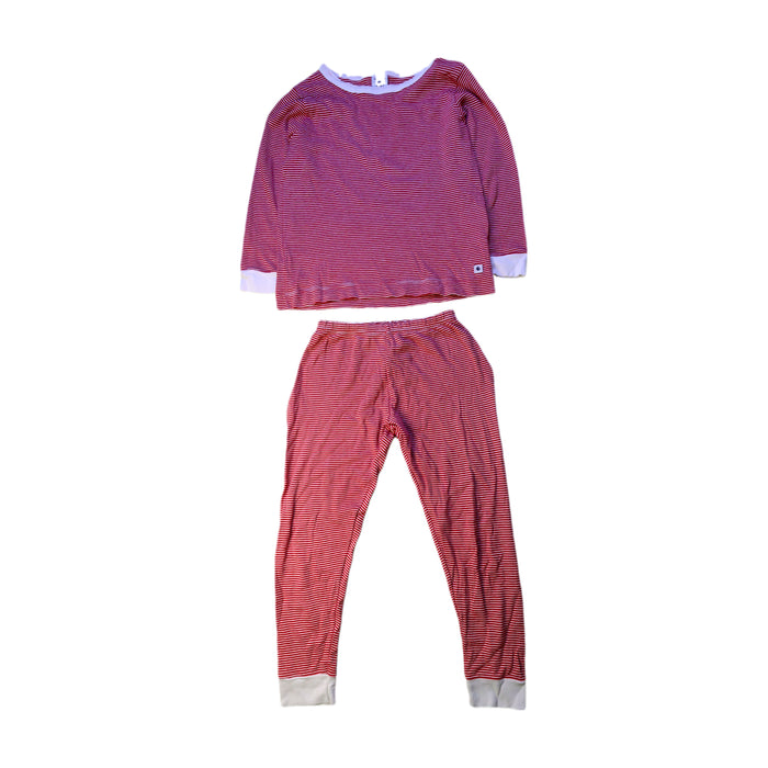 A Red Pyjama Sets from Petit Bateau in size 4T for girl. (Front View)