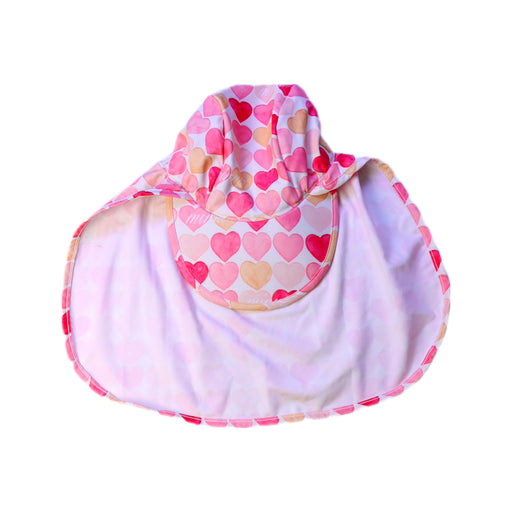 A Pink Sun Hats from Minnex in size 4T for girl. (Front View)