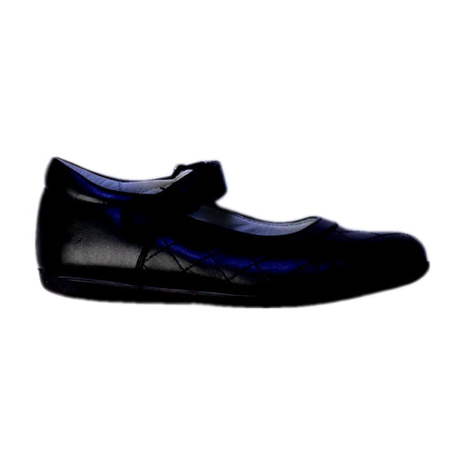 A Black Flats from Rossano in size 5T for girl. (Front View)