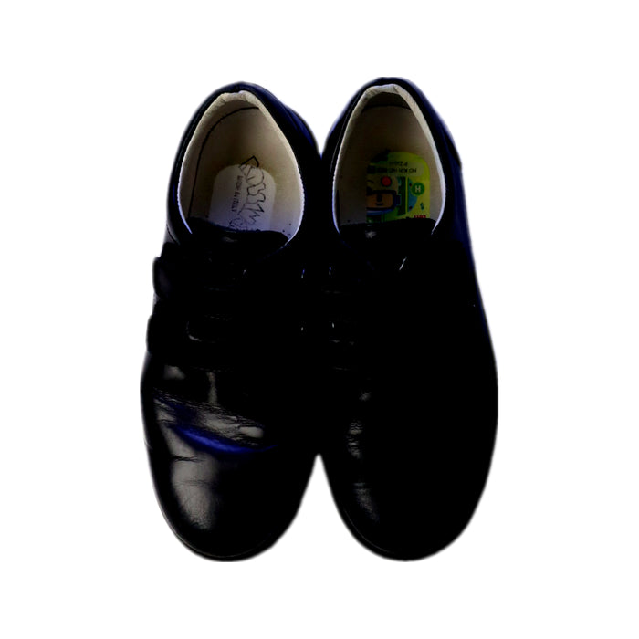 A Black Dress Shoes from Rossano in size 7Y for boy. (Back View)
